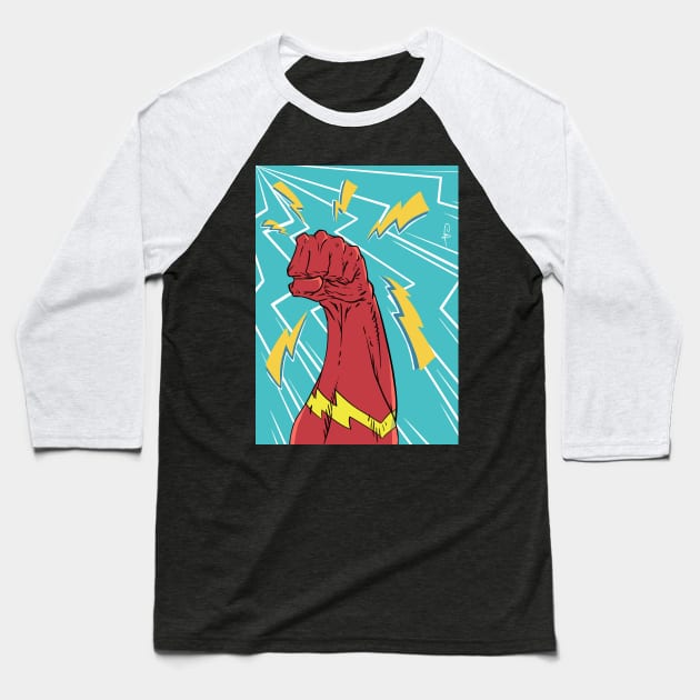 Superhero Baseball T-Shirt by bayooart